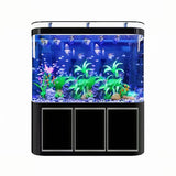 All-in-One AquariumStylish Double Rounded Corner Glass Bar Aquarium Perfect Eco-Aquarium Home Office Decoration Saltwater Freshw