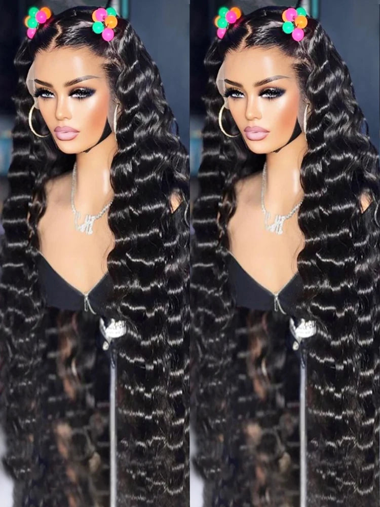 300 Density Loose Deep Wave 13x6 Hd Lace Front Human Hair Wig For Women
