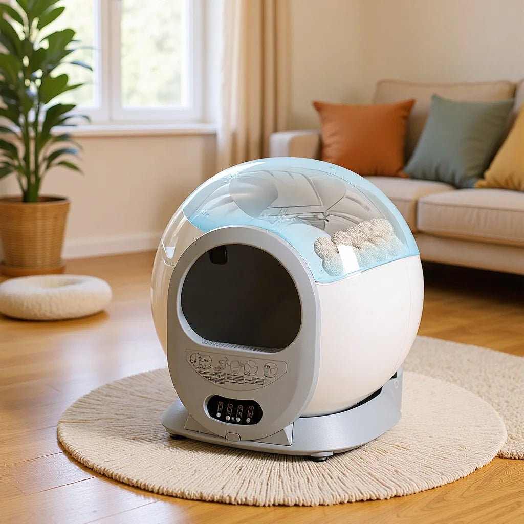Bucket-style cat litter box - Small size but large capacity - Controlled via APP - Fully automatic cat toilet - Cat litter box