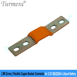 Turmera 24V 48V 12V Lifepo4 Battery Flexible Busbar Copper Connecter Hole to Hole 56mm 2mm 400A for 280Ah 320Ah Lifepo4 Battery