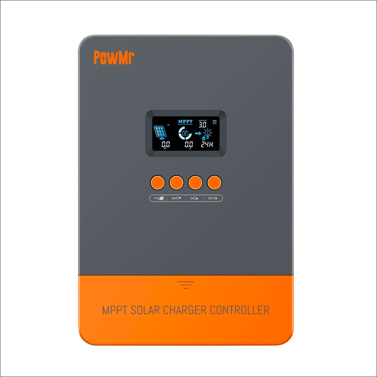 PowMr MPPT Solar Charge Controller 60A 12V/24V/36V/48V Auto LCD Display Solar Panel Regulator for Lithium Battery & Connector