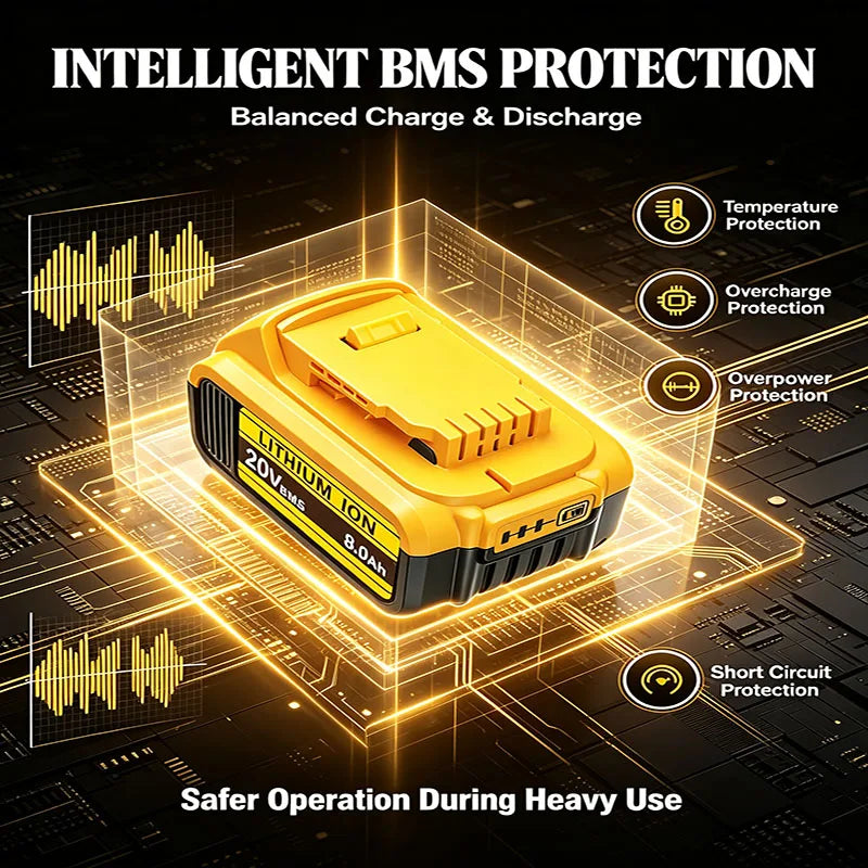 Compatible Replacement Battery For DeWalt 20V/60V 12Ah Lithium Battery Fit DCB200 DCB203 DCB204 DCB205 DCB206 Power Tools