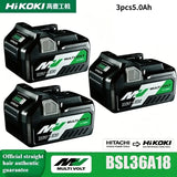 Hitachi HiKOKI 18V/36V 5.0Ah Lithium Battery BSL1840 BSL1850 Fit DS18DSL C18DSL High Power Long Runtime Power Tool Battery