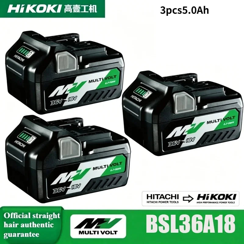 Hitachi HiKOKI 18V/36V 5.0Ah Lithium Battery BSL1840 BSL1850 Fit DS18DSL C18DSL High Power Long Runtime Power Tool Battery