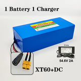 13S5P Battery Pack 48V battery 20Ah 18650 Lithium Suitable for scooters, mountain bikes ，with BMS