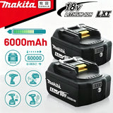 100% Genuine Makita 6Ah for Makita 18V Battery BL1860B BL1840 BL1830B BL1850B BL1850 BL1860 BL1815 Replacement Lithium Battery