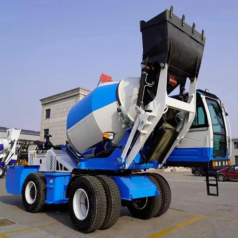 Automatic Feeding 3.5m3 5.6m3 6.6m3 Concrete Mixer Truck Self Loading Cement Mixing Machine