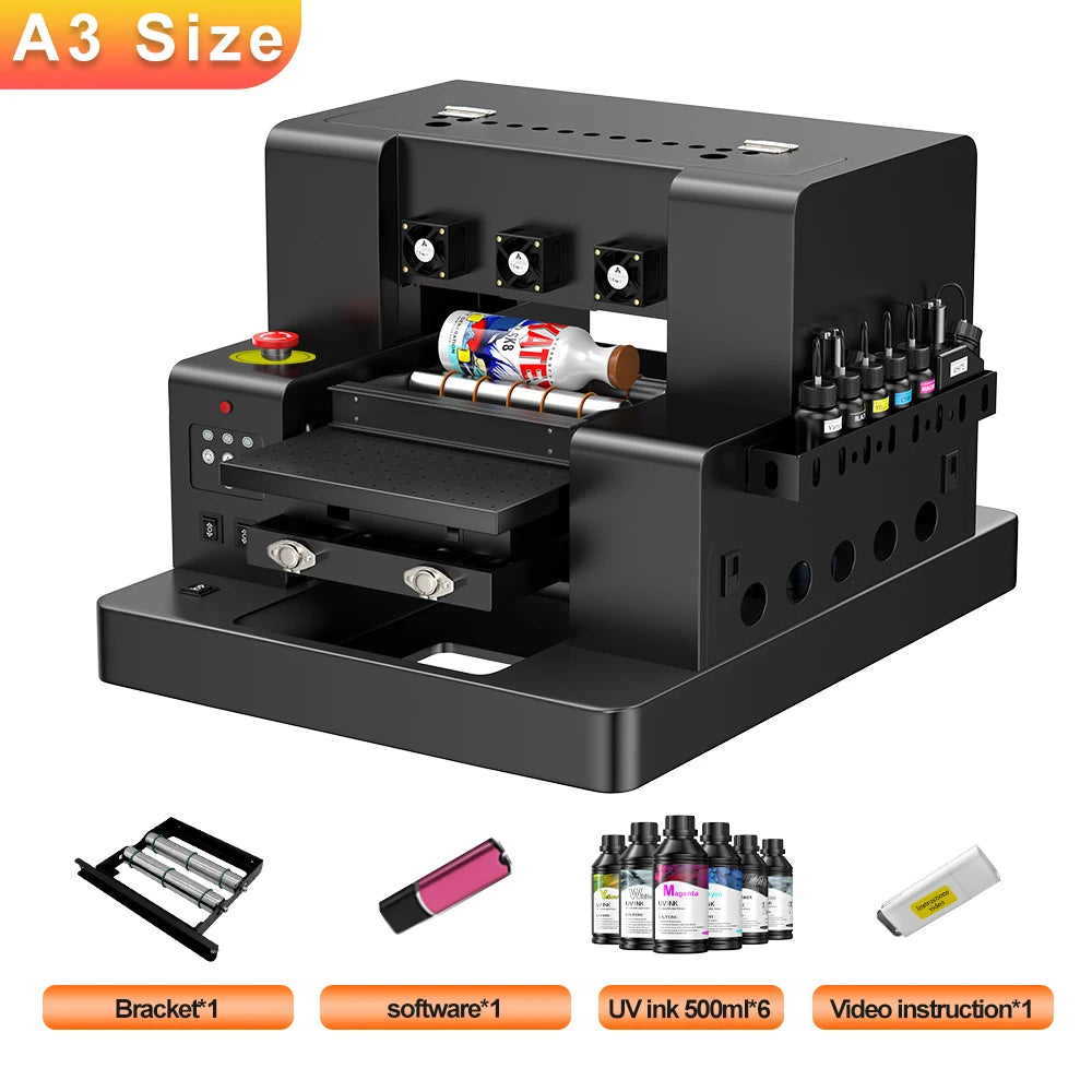 A3 UV Printer Impresor A3 L805 UV DTF Printer Machine UV Flatbed Printer For Bottle Wood Metal A4 UV DTF Printer Sticker Printe