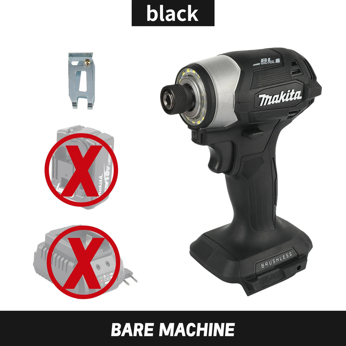Makita DTD173 Brushless Impact Driver | 180Nm Max Torque with T-Mode for Wood, Bolts & Metalworking（no Battery）