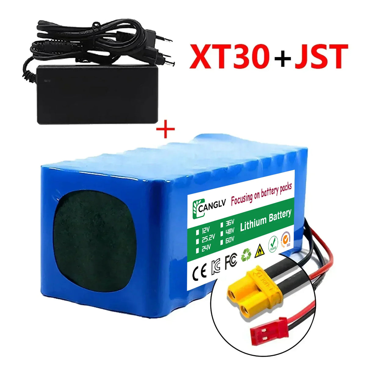 High Performance 36V 14Ah Actual Capacity 10S4P 18650 Lithium Battery Pack 500W for Electric Bicycle Scooter Car with 42V 2A