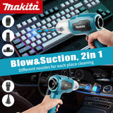 Makita Strong Suction Mini Electric Vacuum Cleaner Wireless Handheld Home Cleaner Blower With 7 Nozzeles for 18V Battery