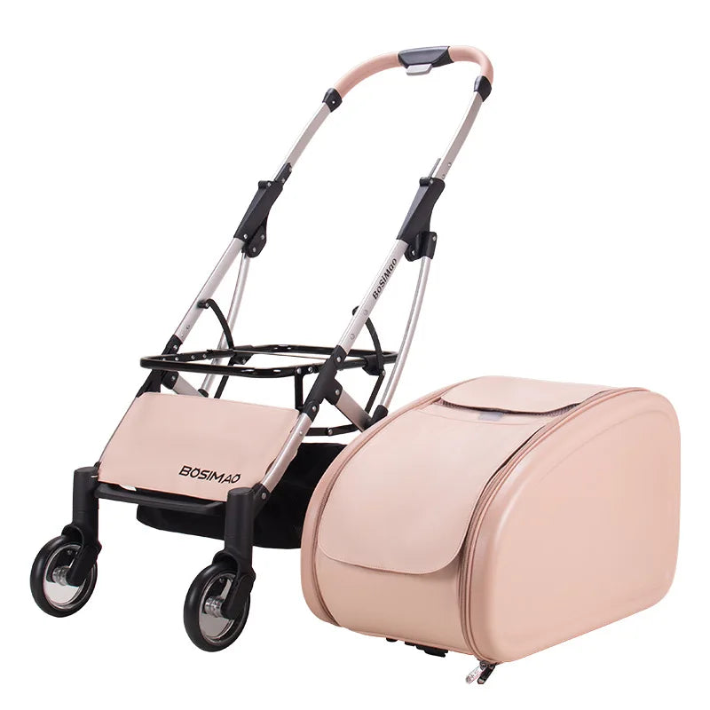 Luxury Pet Stroller Dogs 4 Wheels Foldable Detachable Cat Stroller Outdoor Walking Small Medium Puppy Strollers Portable Cheap