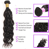Indian Natural Wave Hair 1/3/4 Bundles Deal Real Virgin Raw Human Hair Weave Extension Double Wefts Can Be Colored Dyed 8-40Inch