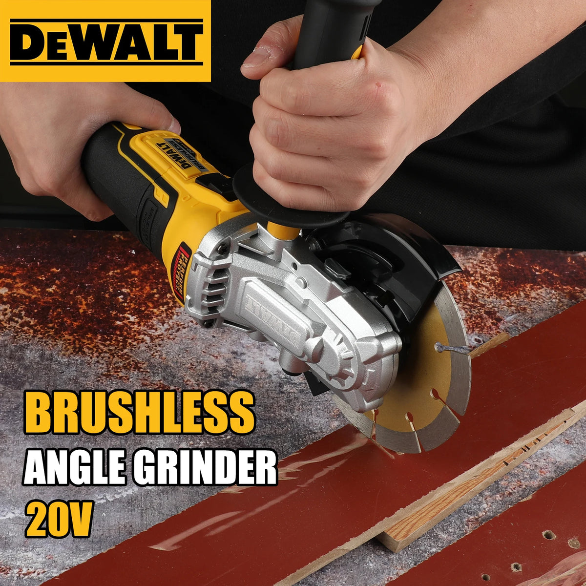 DEWALT DCG405FN Angle Grinder 20V Professional Cordless Power Tool Cutting Machine Rechargeable Brushless Portable Polisher