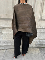 Miyake Pleated Medium Length V-neck Women's Loose Drooping Blouse Dress