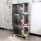 Cat Boarding Cages for Pet Grooming Salon Pet Hospital Stainless Steel Veterinary Cage