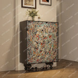 Modern simple household door-to-door solid wood storage shoe cabinet