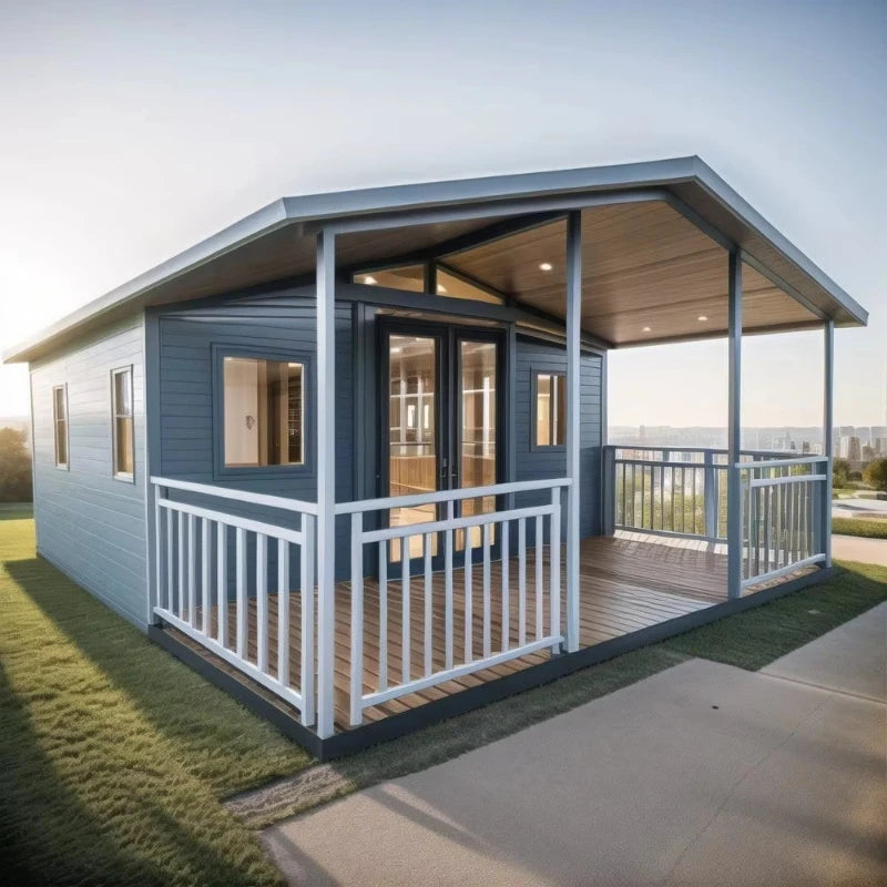 Wood Grain Finish Foldable Expandable House Portable Prefab Container Home Natural Look Exterior Decorative Panel Modular Cabin