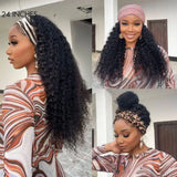 Headband Wigs Human Hair Deep Water Wave Human Hair Wigs 200% No Lace No Glue Machine Made Wig Beginner Friendly Curly Wigs