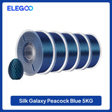 ELEGOO 5KG/10KG 1.75mm Silk PLA Filament,3D Printer Filament 1kg Gold Silver Fits for Most FDM 3D Printers