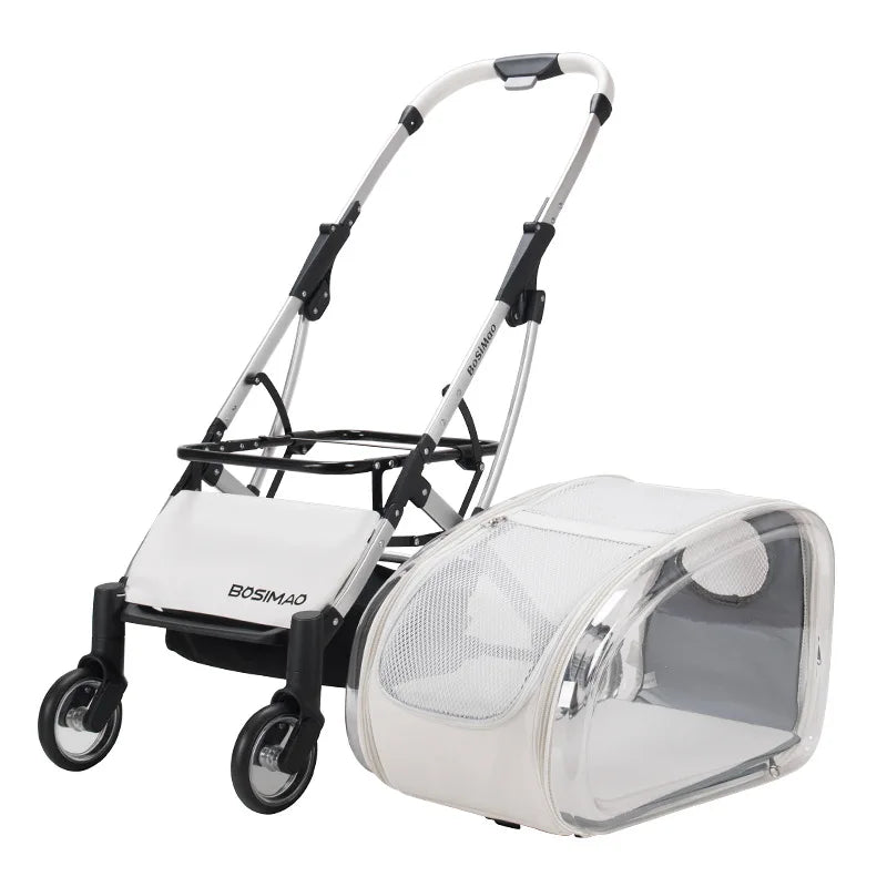 Luxury Pet Stroller Dogs 4 Wheels Foldable Detachable Cat Stroller Outdoor Walking Small Medium Puppy Strollers Portable Cheap