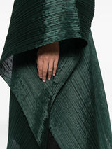 Miyake Pleated Women's Medium Length V-neck Drooping Blouse Dress