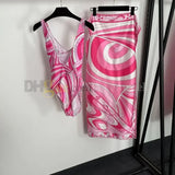 2025 Women's Summer Sexy Beach Party Backless Fashion Hot Spring Vests and Skirts Bikini Sets