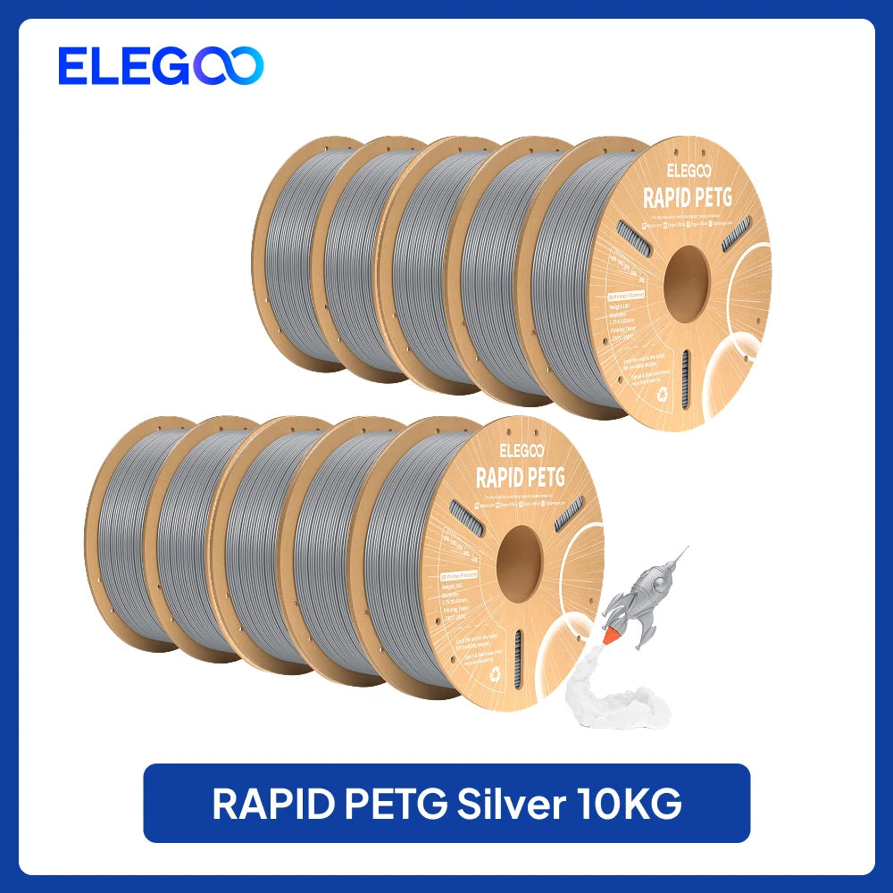 ELEGOO 4KG/5KG/10KG 1.75mm Rapid PETG Filament