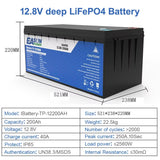 EASUN Power LiFePO4 Battery 100Ah 200Ah 12V 24V Lithium Iron Phosphate Battery Built-in BMS 6000+ Cyclic For Inverter Solar RV No Tax