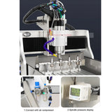 2200W ATC Spindle CNC 6040 Square Rail Metal Engraving Carving Machine PCB Milling Drilling Machine With Automatic Tool Change