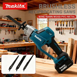Makita DJR189 Cordless Electric Reciprocating Saw Brushless Rechargeable Wood Metal Cutting Saw Portable Saw 18V Battery