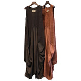 French Retro Vest Dress Summer Loose Cotton Patchwork Silk Suspender Dresses Women Irregular Flower Bud Vestidos