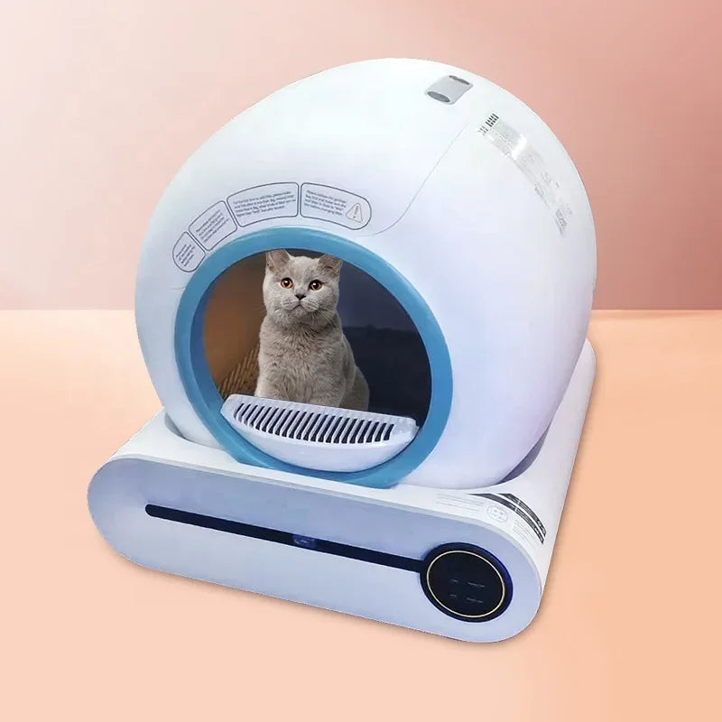 Wholesale Large Plastic Cat Box Tray Smart Stainless Steel Self-Cleaning Automatic APP Control WIFI Easy Clean Feature