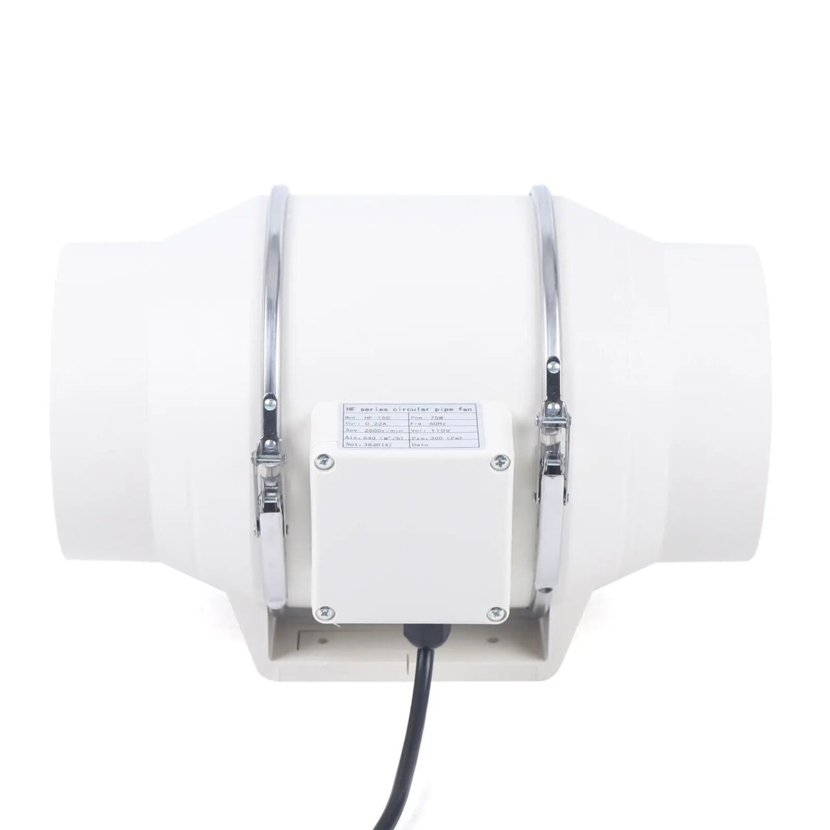 6" Inline Duct Fan 540 CFM Ventilation Exhaust Blower Fans Quiet for Ducting 75W