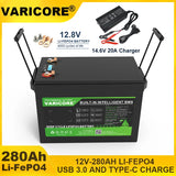 VariCore 12V/24V/36V/48V 360Ah 340Ah 180Ah 100Ah 120Ah LiFePO4 Battery for 4s 8s 10s 16s Solar Touring Car Golf Cart Duty-free