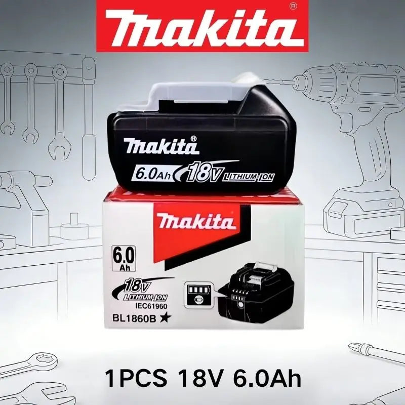 Makita 18V 6.0Ah Handdrill Lithium Battery For 18V LXT Battery Makita BL1860 BL1850 BL1840 BL1830 Replace Battery High Capacity