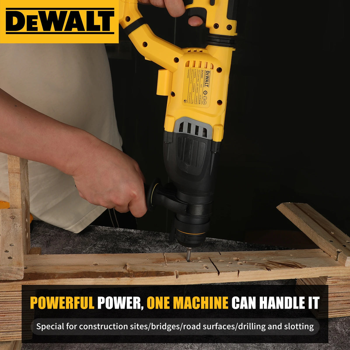 DEWALT 20V Brushless SDS-Plus Rotary Hammer 3J Impact 1165RPM 4300BPM for Concrete, Masonry, Drilling & Chiseling Jobs tools