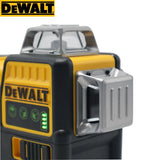 Dewalt DW089LG 3 Sides*360 Degree Vertical 12 Lines Laser Level Horizontal Green Light Level Meter Outdoor 12V Lithium Battery