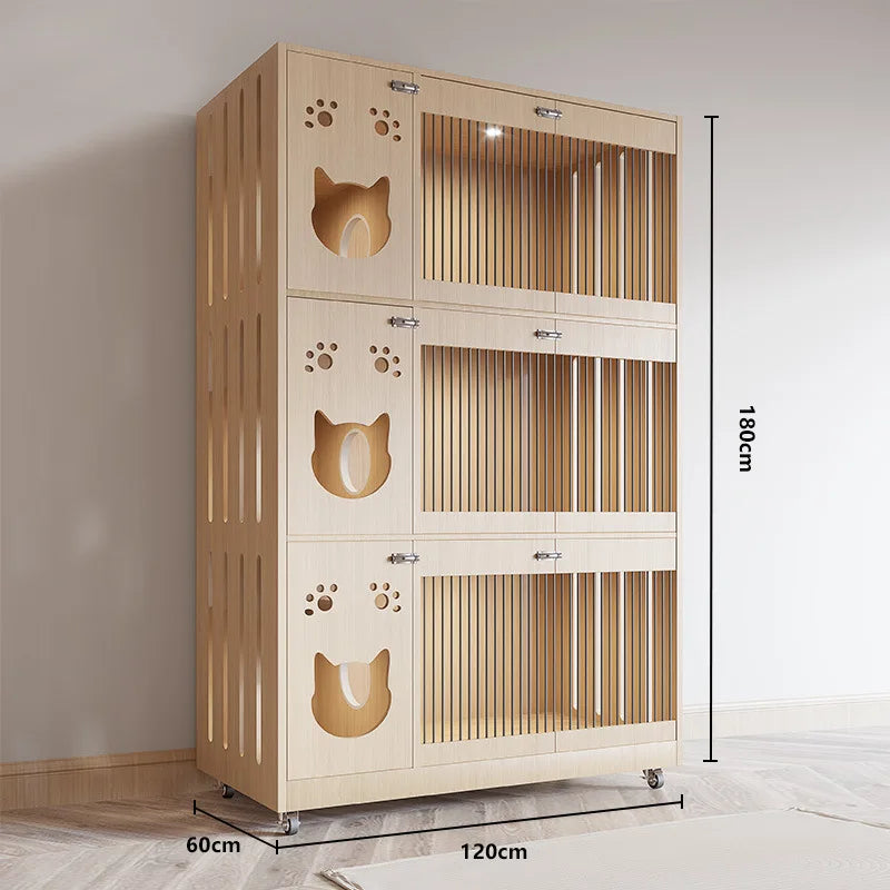 Cross-border cat boarding cabinet display cabinet cat villa three-story super large space cat cage cat nest pet supplies