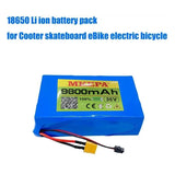 NEW 36V Electric scooter battery 10S2P 18650 Lithium Battery Pack 42V City Coco Cooter Vehicle Battery Square with BMS