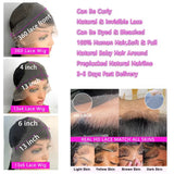 250 Density 100% Human Hair 13x4 13x6 Body Wave HD Lace Frontal Wig 40 46 Inch 360 Full HD Lace Front Wigs Loose Natural Black
