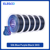 ELEGOO 5KG/10KG 1.75mm Silk PLA Filament,3D Printer Filament 1kg Gold Silver Fits for Most FDM 3D Printers
