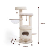 Nordic Minimalist Cat Tree Modern Solid Wood Space-Saving Cat Tree Toy Comfortable Furniture & Scratchers Rascador Gatos FYCT