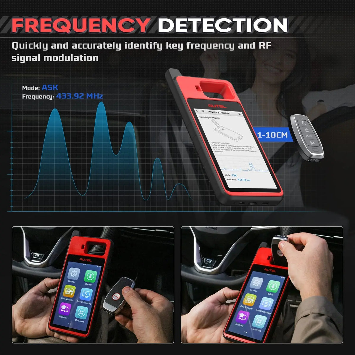 Autel MaxiIM KM100 Key Fob Programming Immobilizer Tool 2PCS Autel IKEY 60s Key Generation IMMO Key Learning on 99% Car KM100X