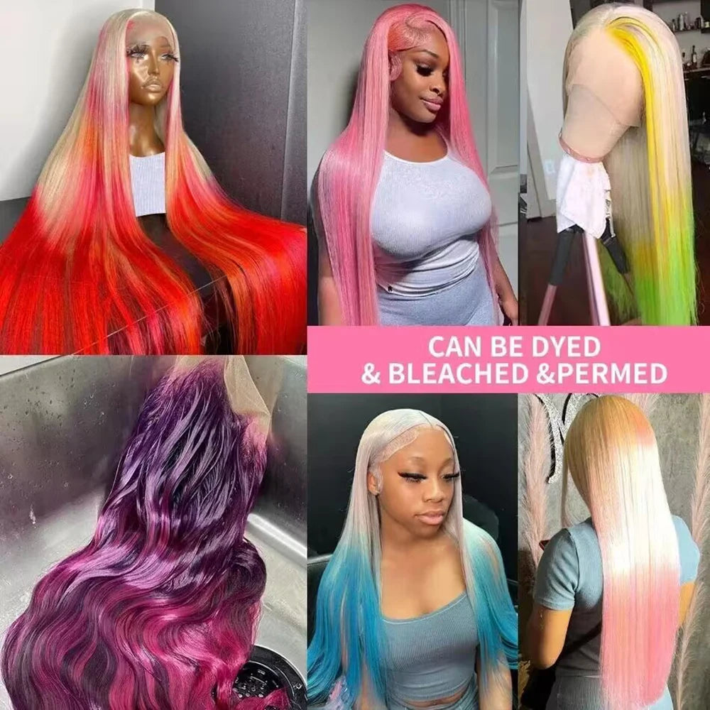 30 36 Inch 13x6 Bone Straight 613 Hd Honey Blonde Lace Front Human Hair Wigs Brazilian 13x4 Color Lace Frontal Wigs For Women