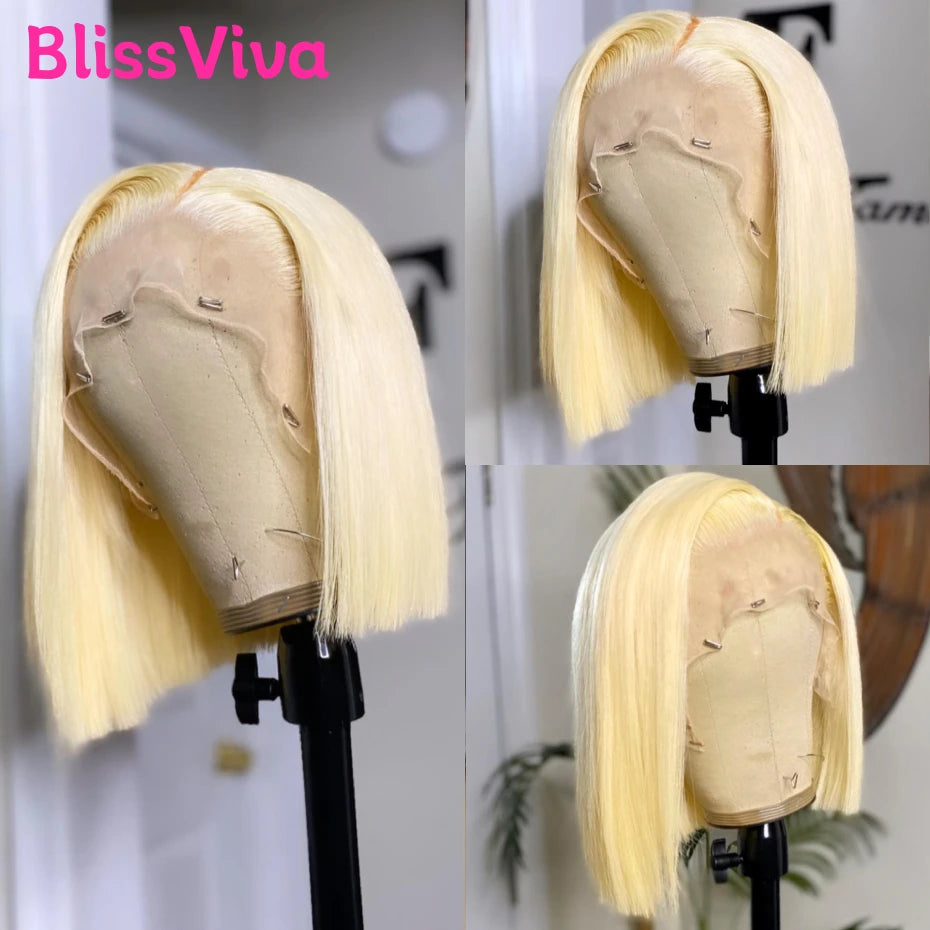 Silver Grey Short Human Hair Wigs 13x6 Lace Front Human Hair Wig Ash Gray Bob Vietnamese Pre Plucked 613 Blonde Lace Frontal Wig