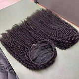 3 In 1 Half Wigs Human Hair Afro Kinky Curly Half Wig With Drawstring