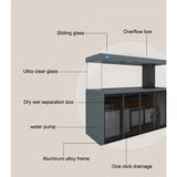 All-in-One AquariumLarge Eco-Friendly Glass Aquarium Fish Tank With Cabinet For Desktop Outdoor Dining Room Available 5W 25W 50W