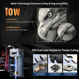 Algolaser DIY Table 40*43cm CNC Laser Cutter Engraver 3.5” Touch Scree Phone&WiF Metal Wood CNC Lase Cutting Engraving Machine