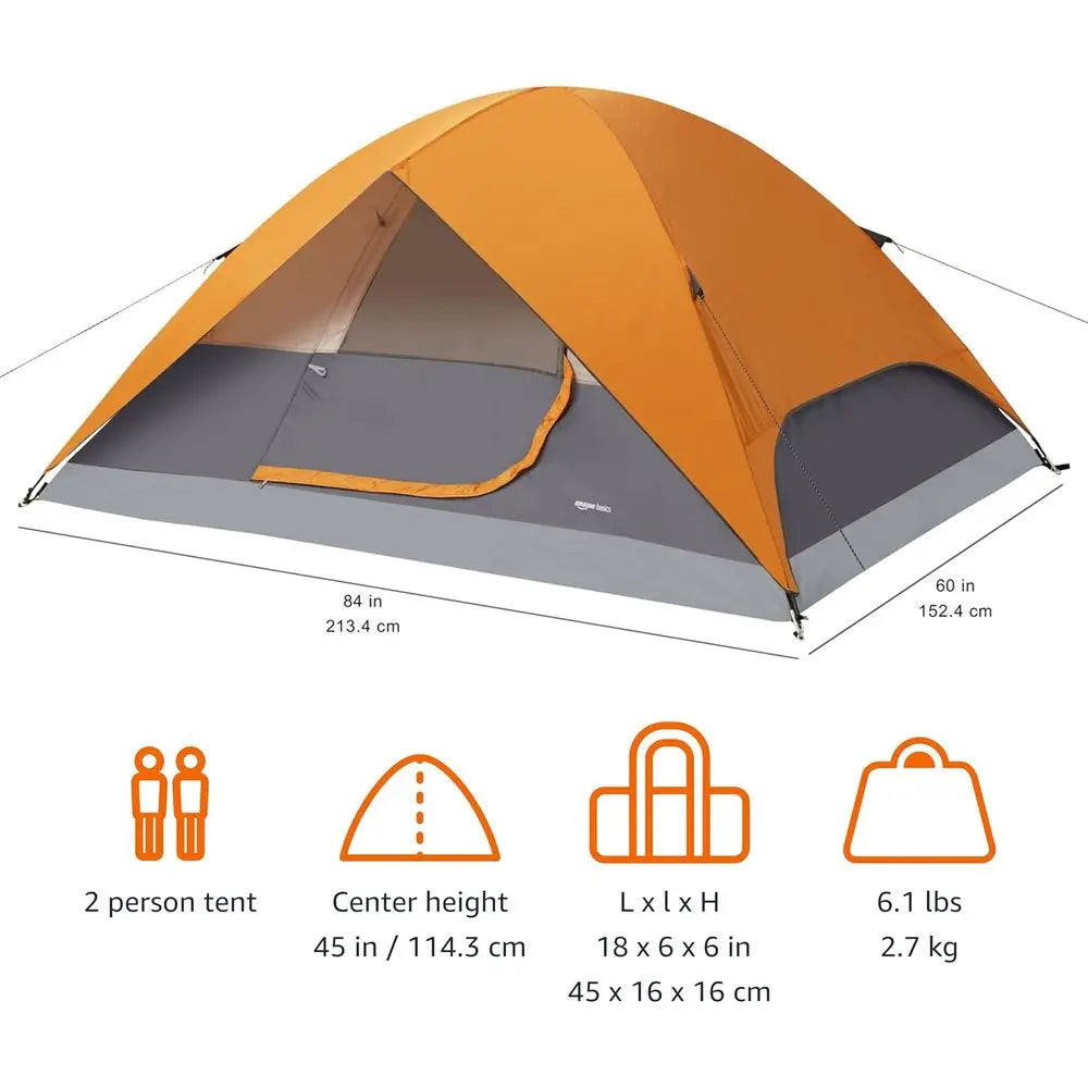 3-Season Dome Tent for Camping with Rain Protection